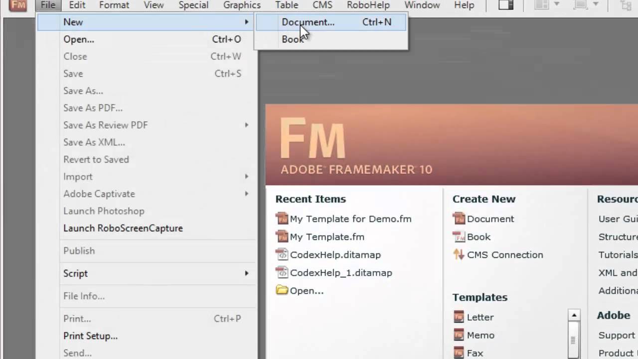 Создание первого документа